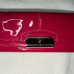 Coach Fuchsia Patent Leather Wallet